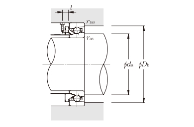角接觸球軸承，品牌：NTN，尺寸圖3
