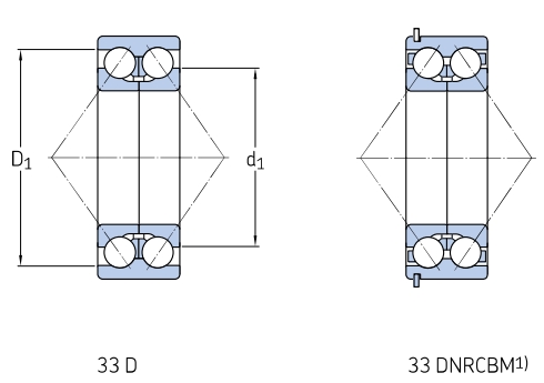 角接觸球軸承，品牌：SKF，尺寸圖2