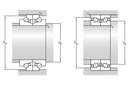 角接觸球軸承，品牌：SKF，尺寸圖2
