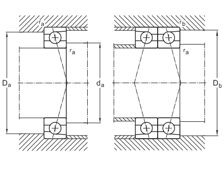 角接觸球軸承，品牌：IBC，尺寸圖5