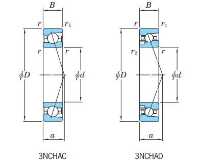 角接觸球軸承，品牌：KOYO，尺寸圖2